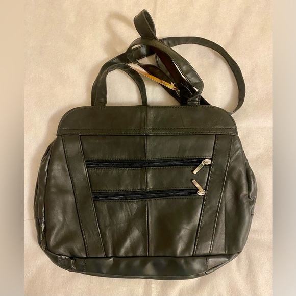 Elegant Black Leather Handbag. Please see a video - Picture 1 of 5